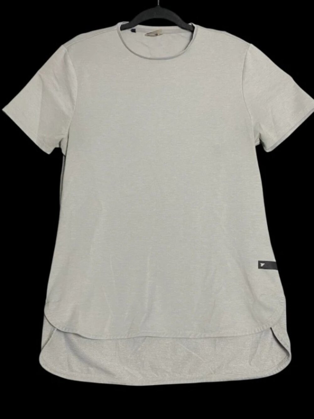 Gymshark Mens Gray Heavy Short Sleeve Long Athletic Workout Tee Shirt Size Large